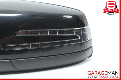 12-14 Mercedes W204 C250 C300 Front Left Side Mirror Door Rear View Black OEM