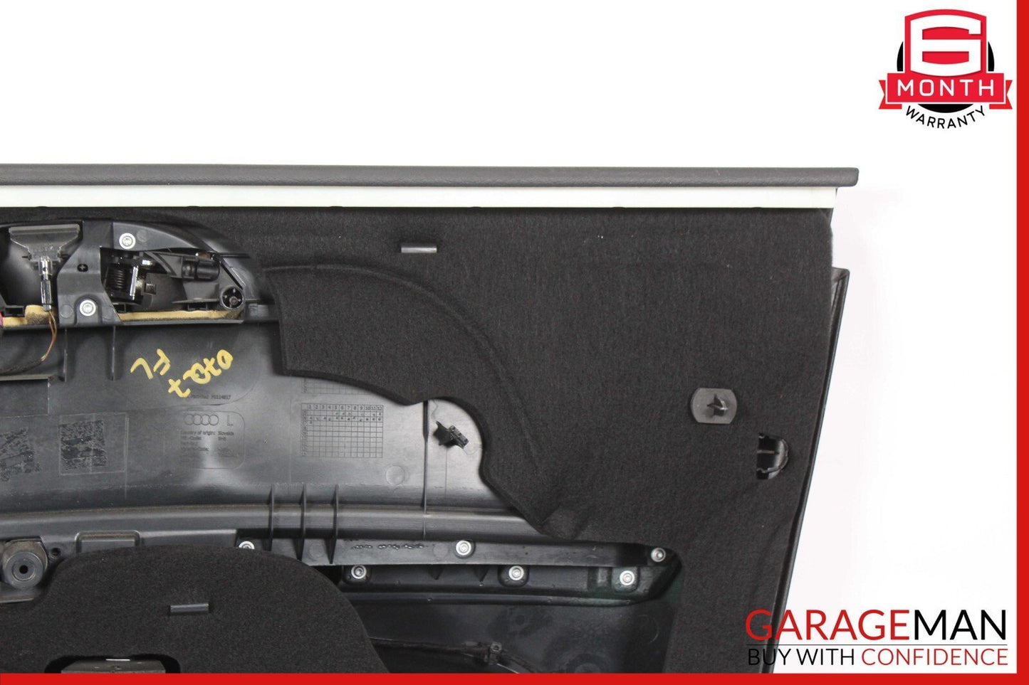 07-15 Audi Q7 Front Left Driver Side Door Interior Panel Trim Cover Black OEM