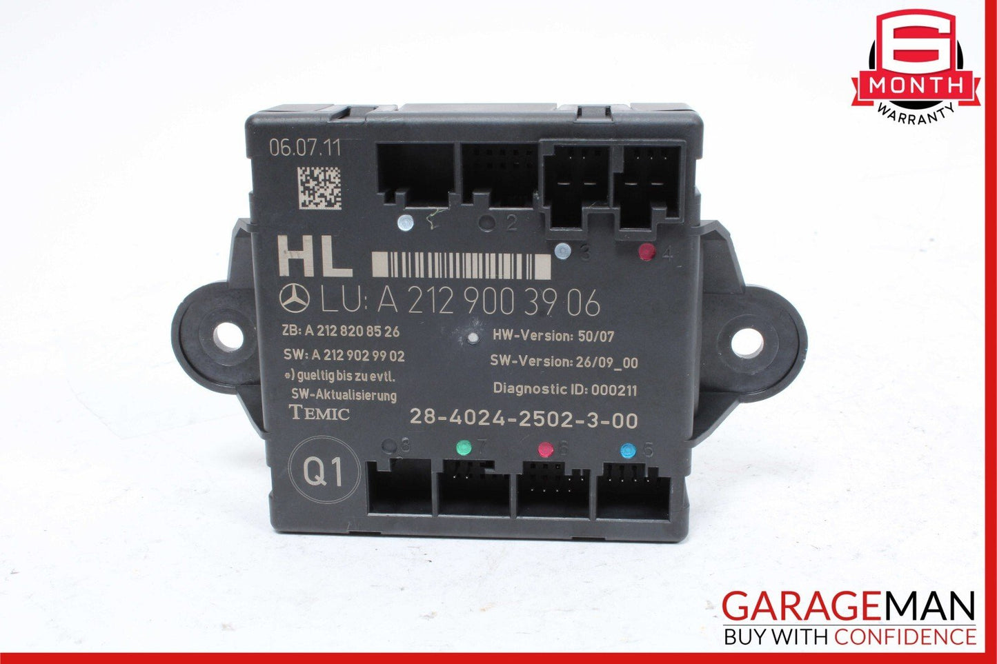 08-18 Mercedes W204 C350 C300 CLS550 Rear Left Side Door Control Module OEM
