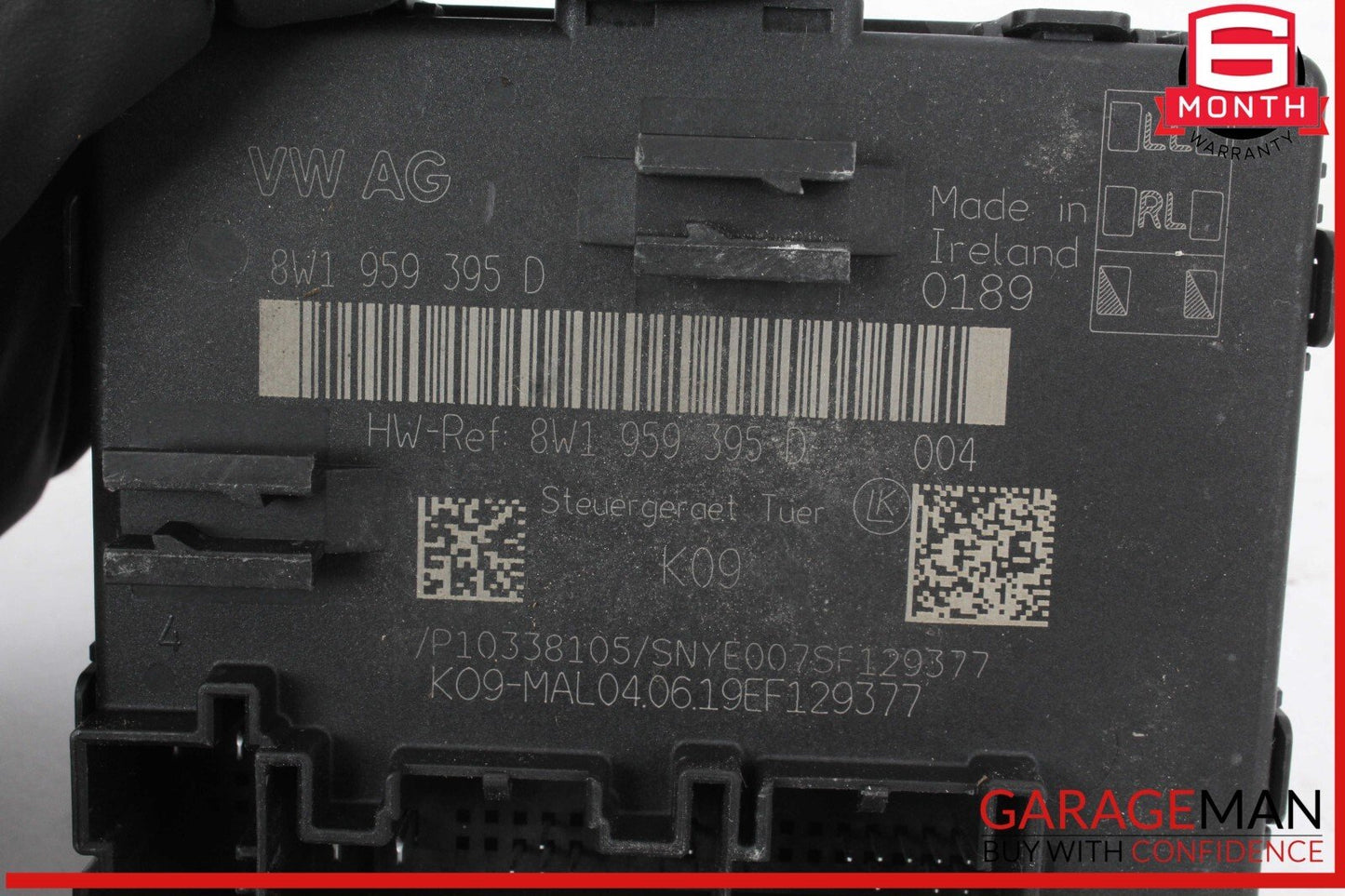 17-20 Audi S3 A3 Rear Left / Right Side Door Control Module Unit 8W1959395D OEM
