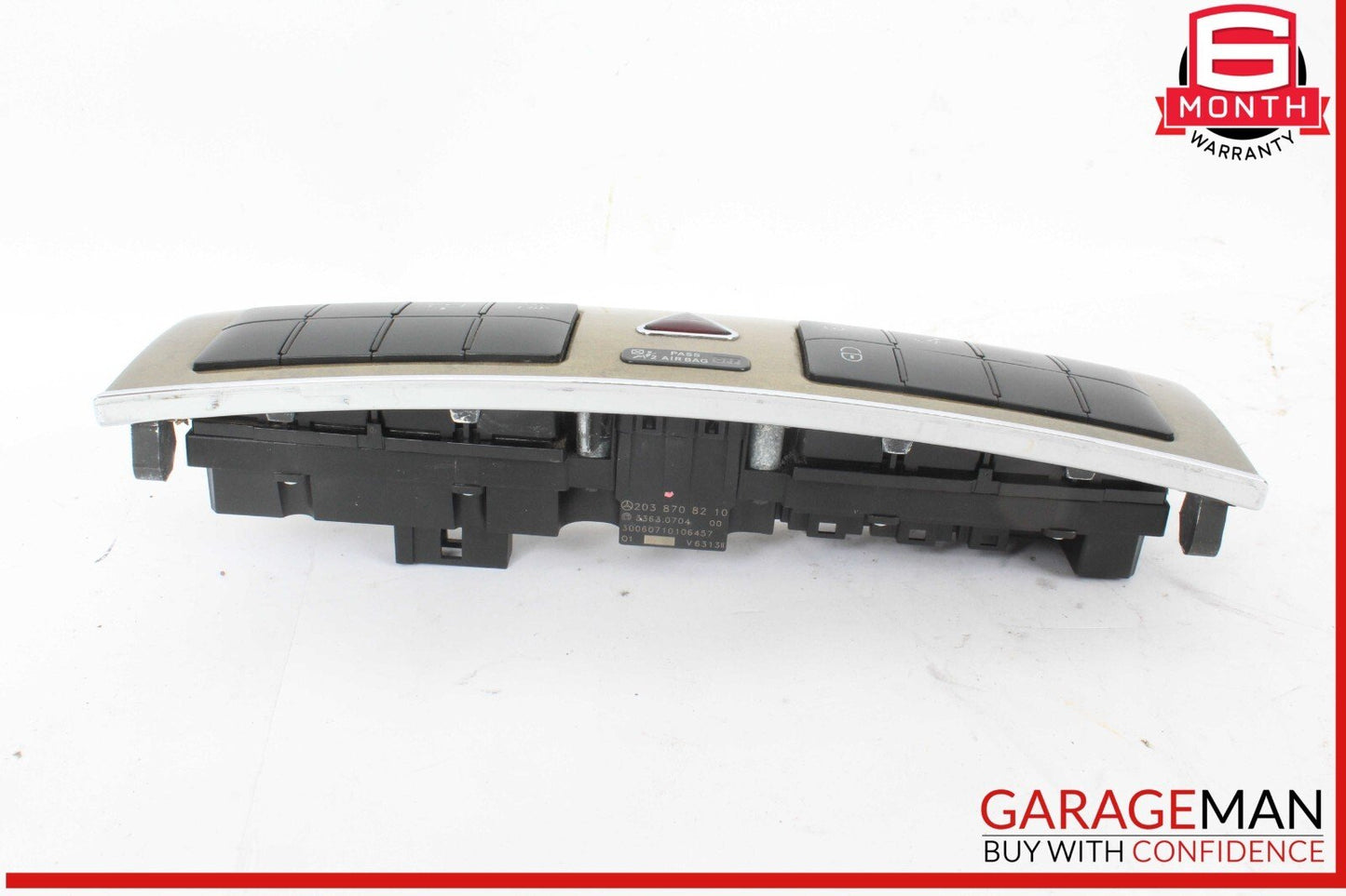 05-07 Mercedes W203 C230 Dashboard Dash Control Switch Panel Trim Wood OEM