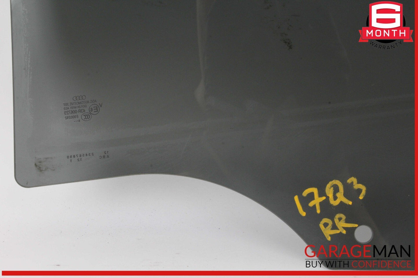 15-18 Audi Q3 Quattro Rear Right Passenger Side Door Window Glass OEM