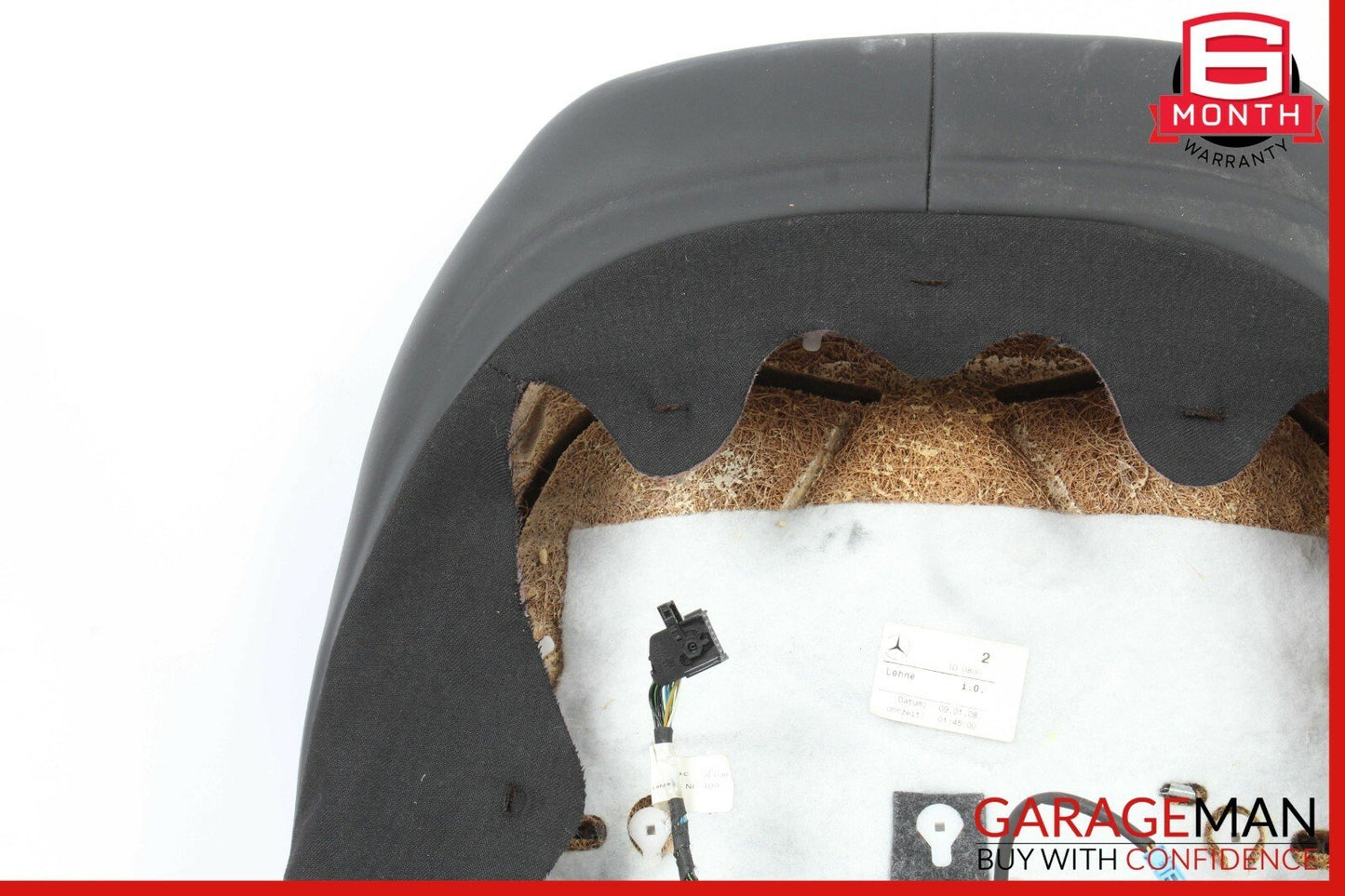 07-14 Mercedes W216 CL550 Front Left Side Top Upper Seat Cushion Black