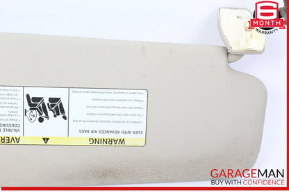 11-16 BMW 528i 535i 550i F10 Front Left Driver Side Sunvisor Sun Visor OEM