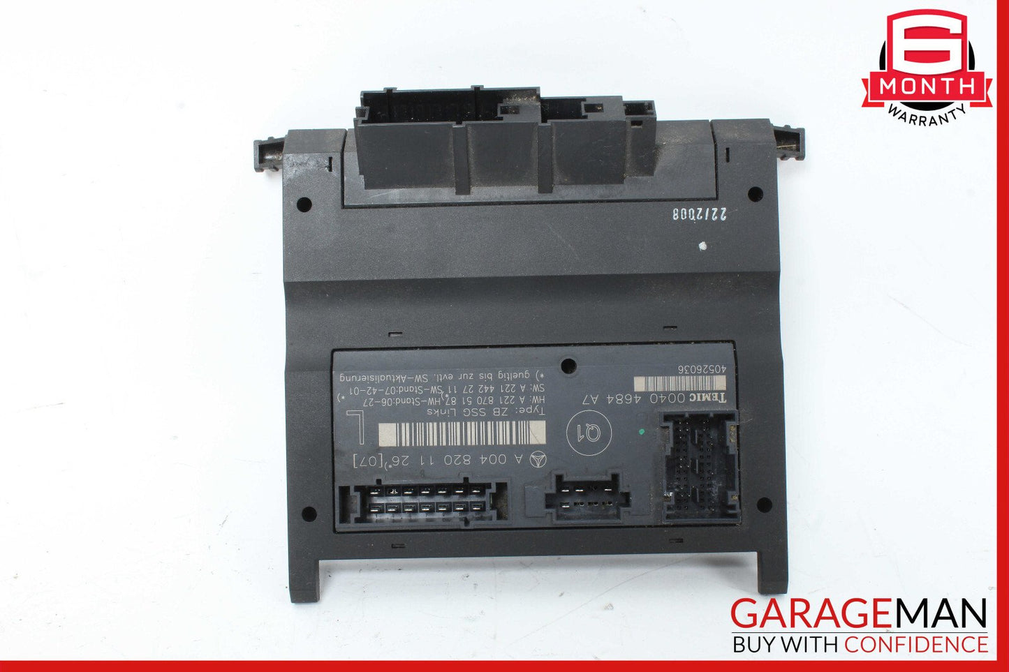 07-13 Mercedes W221 S550 S350 Front Left Driver Side Under Seat Control Unit OEM