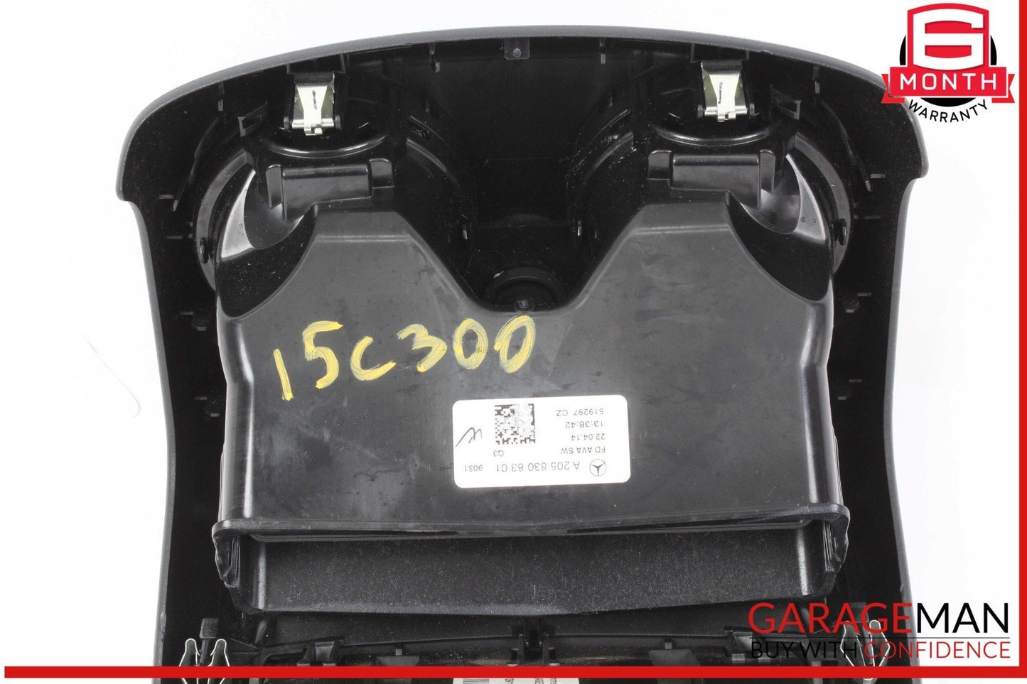 15-20 Mercedes W205 C300 C350e Rear Center Console A/C Air Vent Assy Black OEM