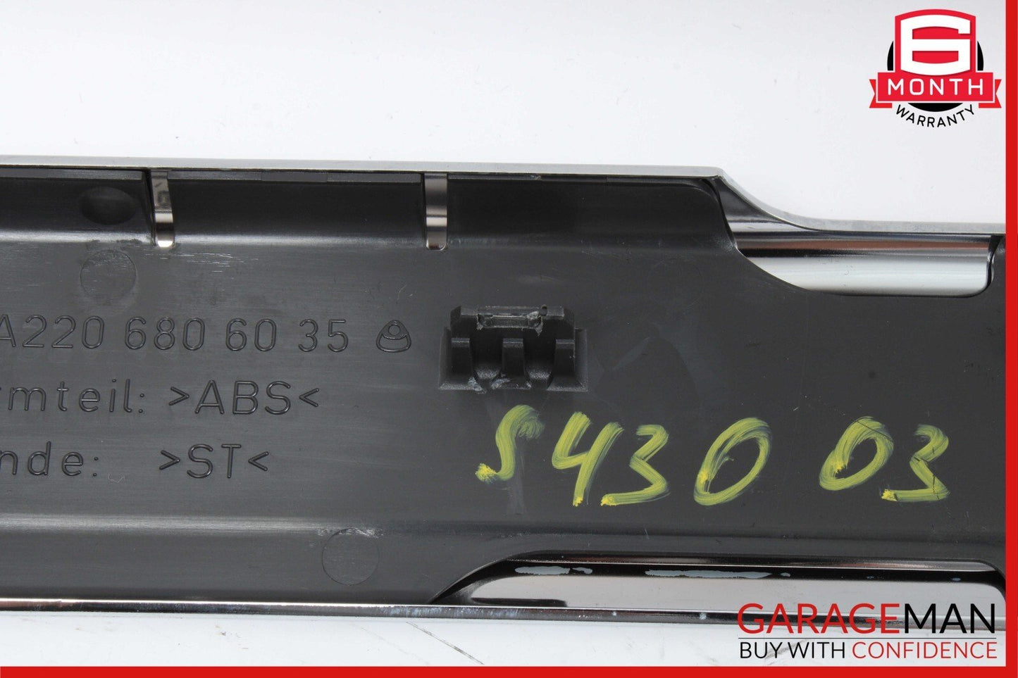 00-06 Mercedes W220 S430 S55 AMG Rear Right Side Door Step Sill Scuff Plate OEM