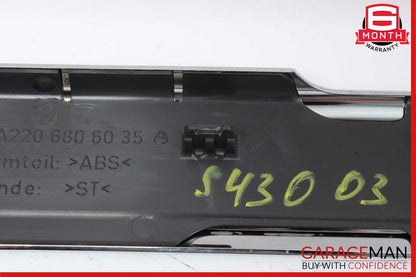 00-06 Mercedes W220 S430 S55 AMG Rear Right Side Door Step Sill Scuff Plate OEM