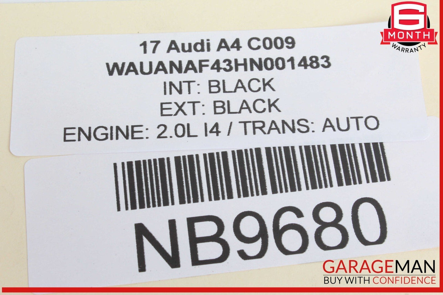 17-24 Audi A4 Front Right / Rear Right Passenger Side Door Window Control Switch