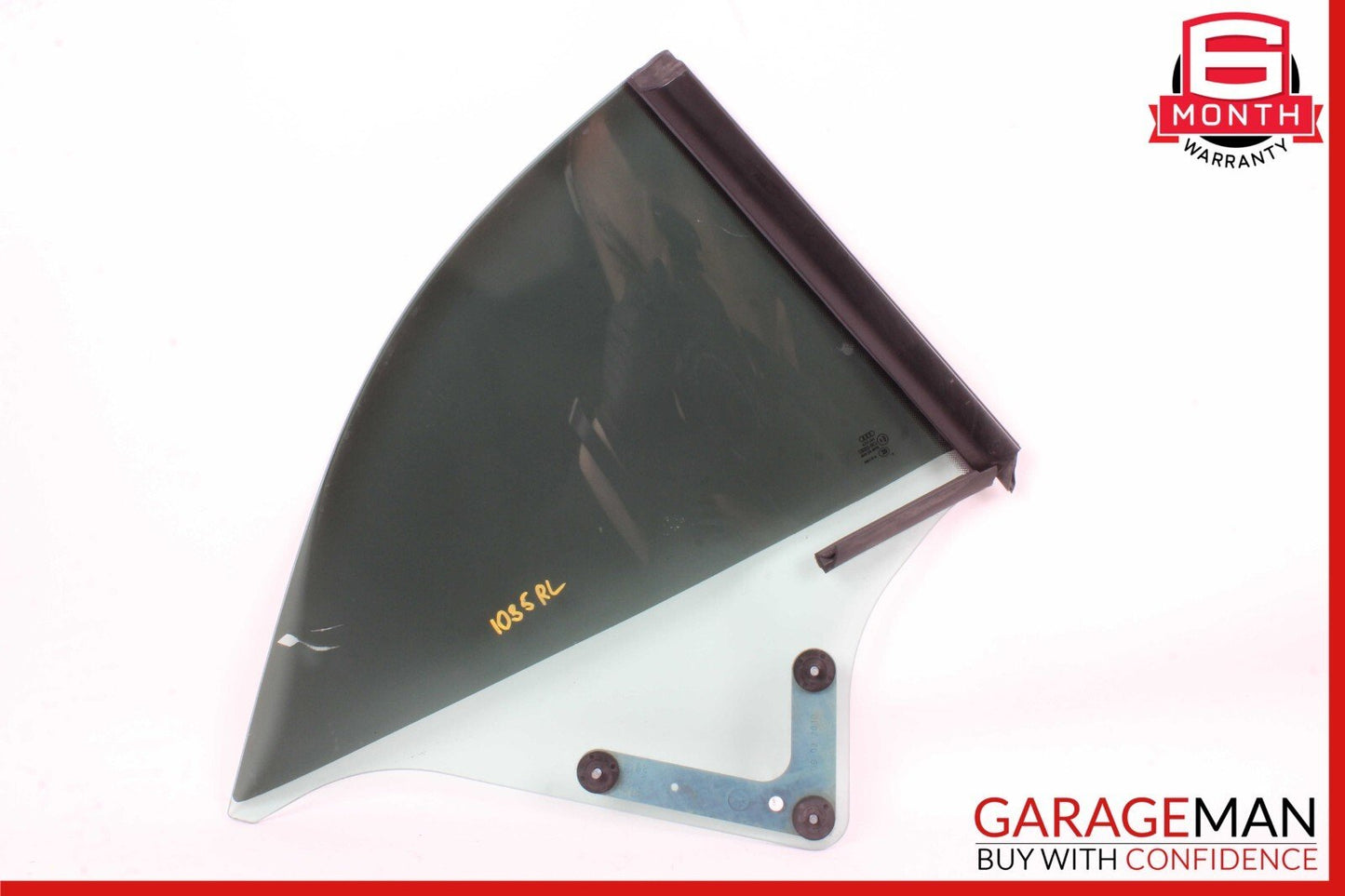08-17 AUDI S5 REAR LEFT DRIVER DOOR QUARTER WINDOW GLASS OEM