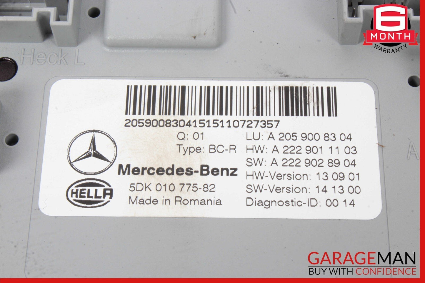 15-18 Mercedes W205 C300 C400 C350e Rear Trunk SAM Controller Module Unit