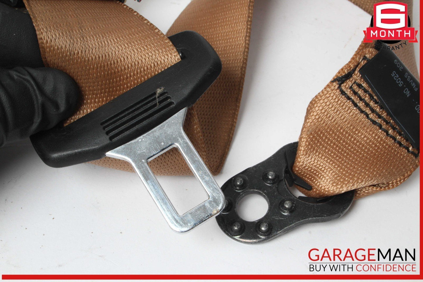 10-16 Porsche Panamera 970 Rear Left or Right Side Seat Belt Brown OEM