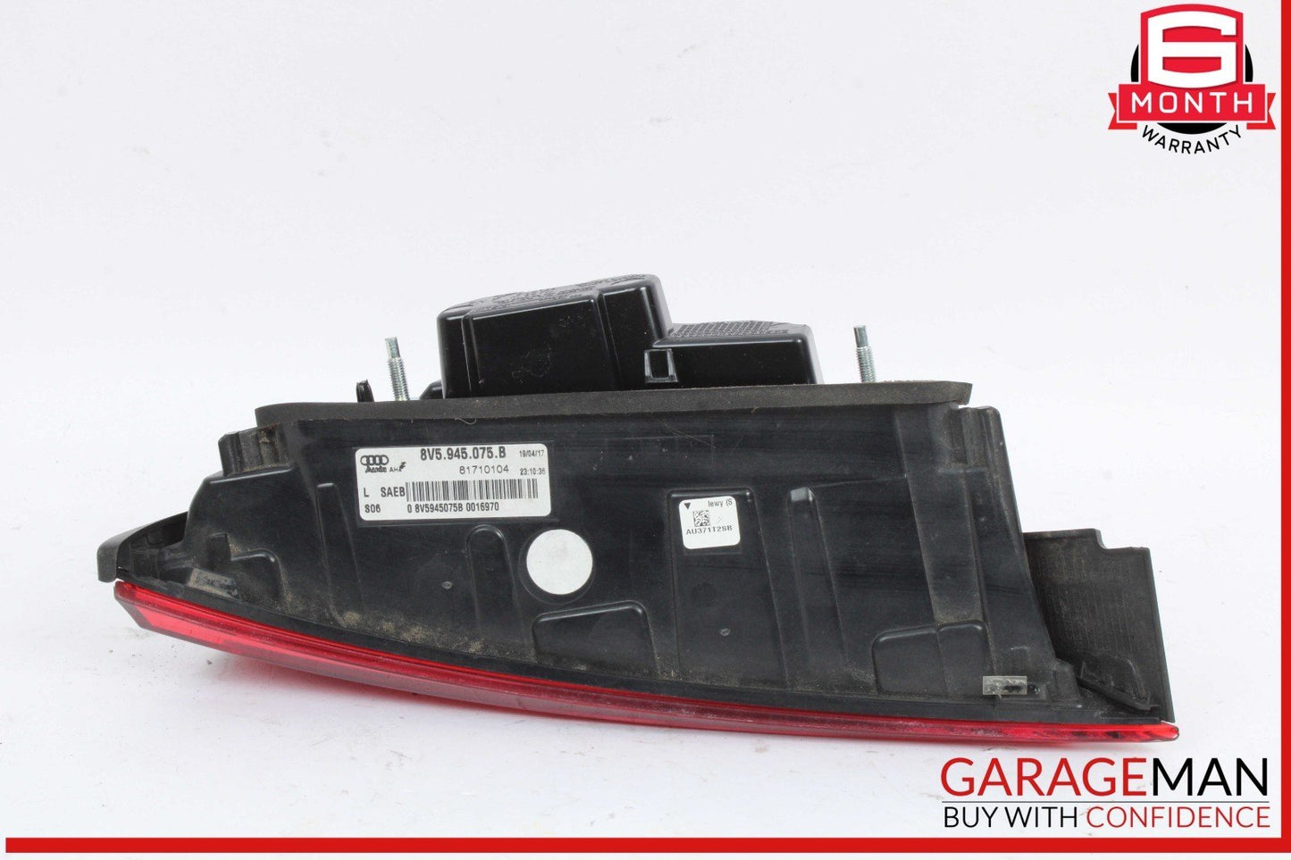 17-20 Audi A3 S3 Rear Left Driver Side Inner Tail Light Lamp 8V5945075B OEM