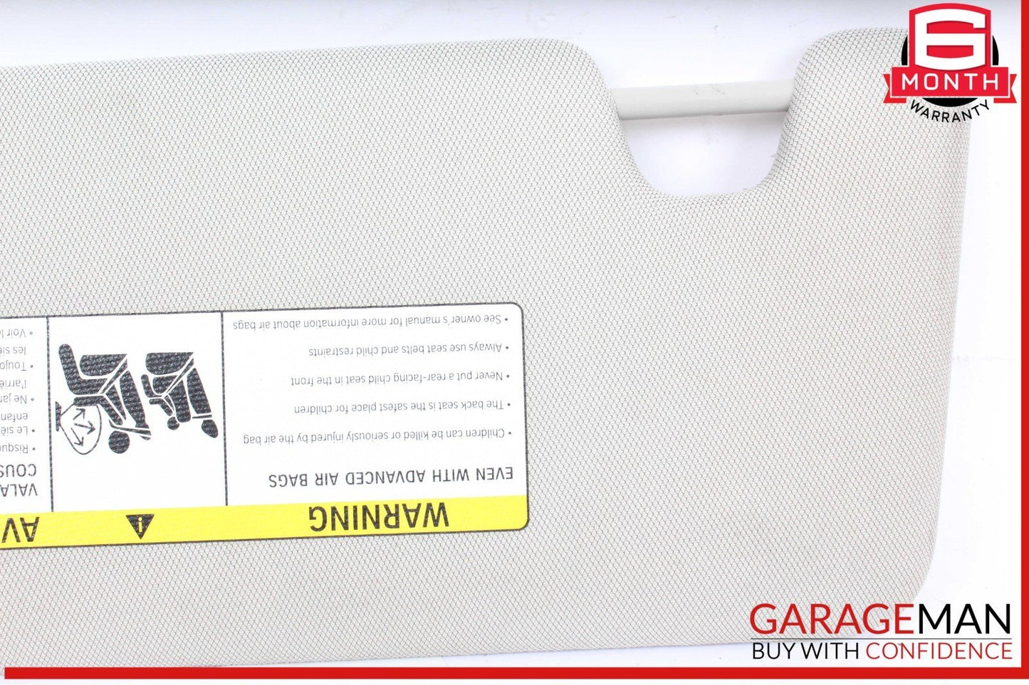 14-21 BMW i3 I01 Hybrid Front Right Passenger Side Sun Visor Sunvisor Gray OEM