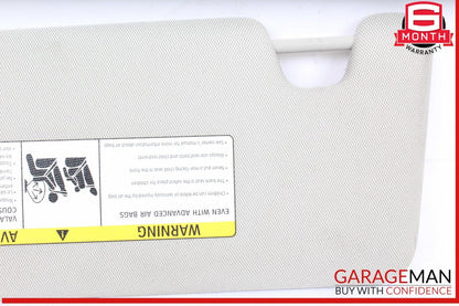 14-21 BMW i3 I01 Hybrid Front Right Passenger Side Sun Visor Sunvisor Gray OEM