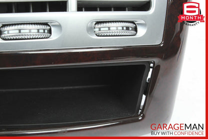 07-13 Mercedes W221 S550 Rear Center Console AC A/C Air Vent Trim Bezel Wood OEM