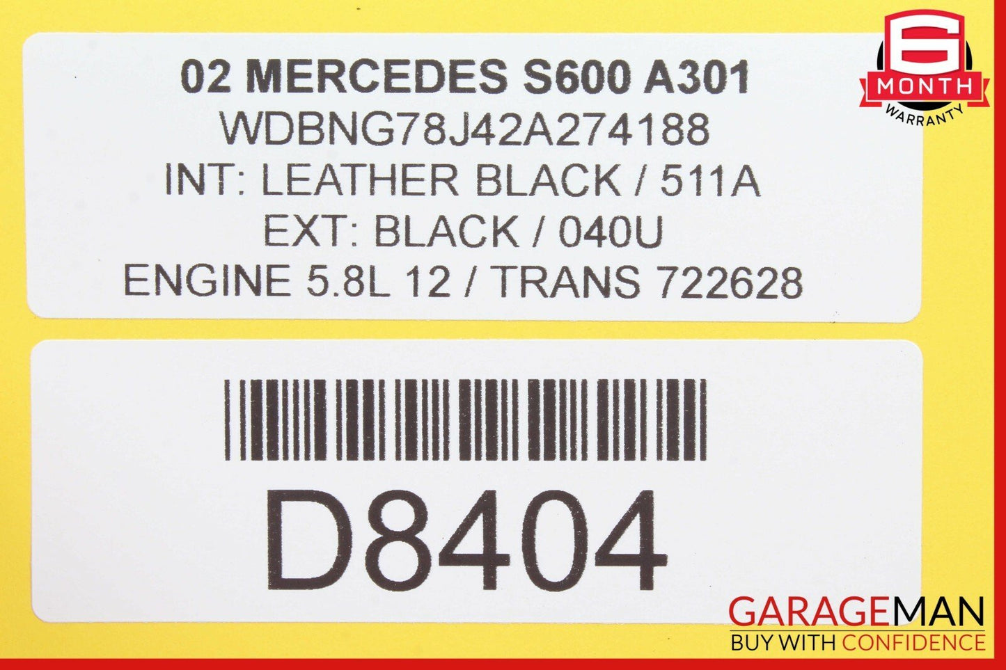 00-06 Mercedes W220 S600 S55 AMG CL500 Parktronic Control Module 0295456132 OEM