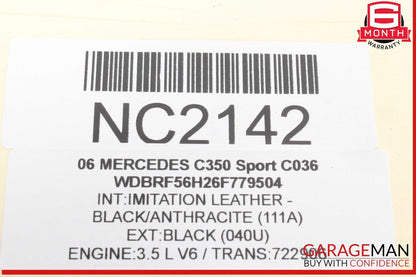 01-07 Mercedes W203 C350 Sport Rear Right Passenger Side Door Lock Latch Actuator OEM
