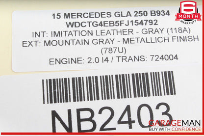 12-20 Mercedes X156 GLA250 SLK350 Hand Parking Brake Control Module Unit OEM