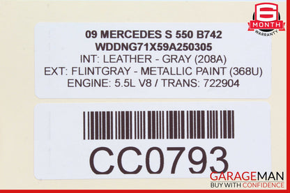 07-13 Mercedes W221 S550 S350 S63 S65 AMG Front Left Under Seat Controller Unit