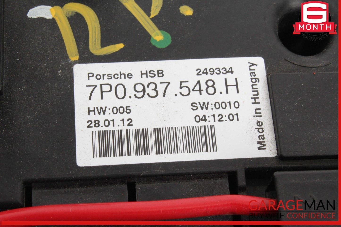 11-18 Porsche Cayenne 958 Hybrid S Rear Trunk Fuse Relay Junction Box OEM