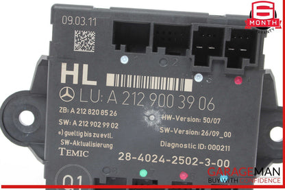 08-18 Mercedes W212 E350 Rear Left Driver Side Door Control Module 2129003906