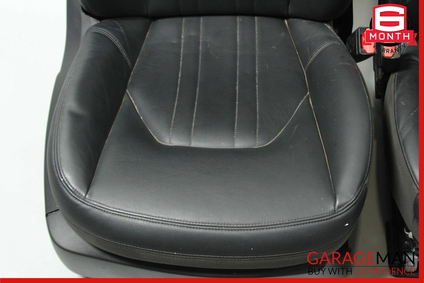 14-17 Maserati Ghibli Front Left & Right Complete Seat Cushion Assembly Black
