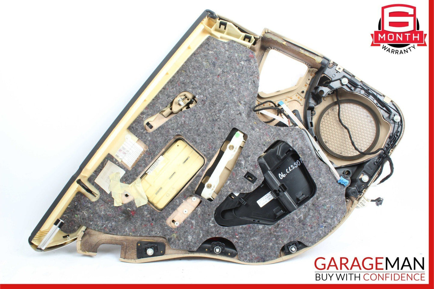 06-11 Mercedes W219 CLS500 Rear Right Passenger Interior Door Panel Beige OEM