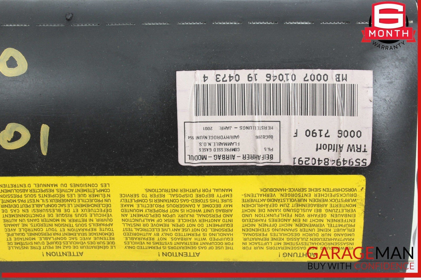 97-04 Mercedes W210 E320 SLK320 Dashboard Front Right Side Airbag Air Bag OEM