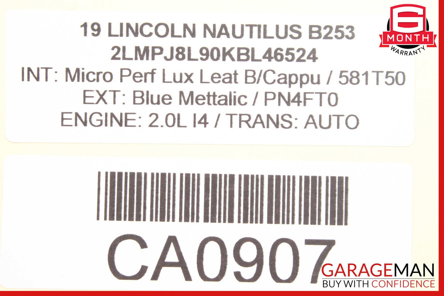 19-21 Lincoln Nautilus Front Windshield Lane Assist Camera OEM