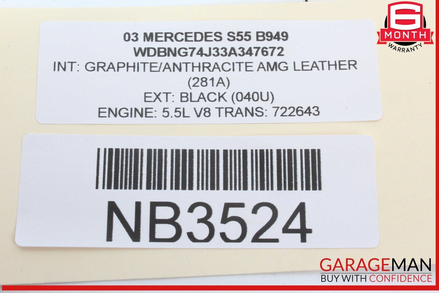 00-03 Mercedes W220 S55 AMG CL55 Keyless Go Entry Control Module 2305451032 OEM