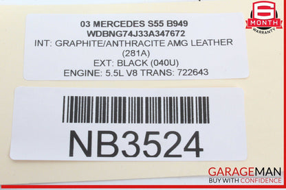 00-03 Mercedes W220 S55 AMG CL55 Keyless Go Entry Control Module 2305451032 OEM