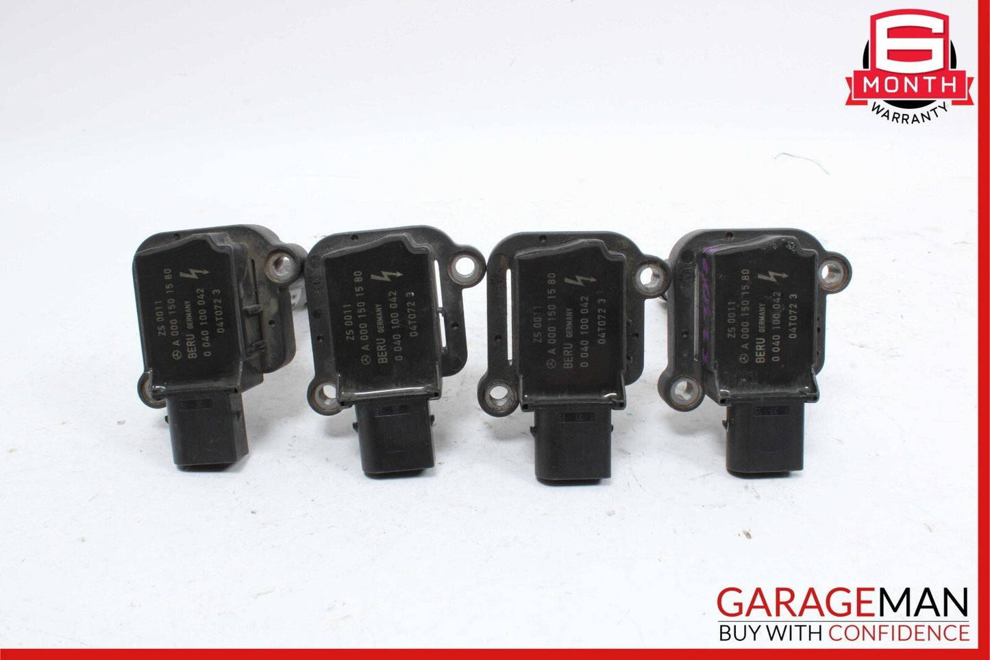 02-05 Mercedes W203 C230 Engine Ignition Coil Set of 4 Pc OEM