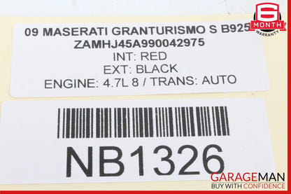 08-19 Maserati GranTurismo M145 Front Left Driver Side Seat Belt OEM
