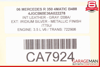 06-13 Mercedes W164 ML350 GL450 R350 Front Left Side Door Control Module Unit