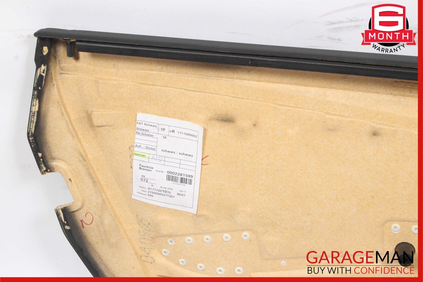 05-11 Mercedes R171 SLK350 Front Right Side Interior Door Panel Cover Black