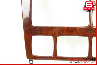 00-02 Mercedes W220 S600 Radio Dash Wood Trim Bezel Panel Cover Wood OEM