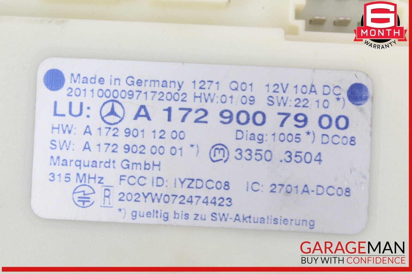 10-15 Mercedes W212 E350 C300 Keyless Go Entry Control Module 1729007900 OEM