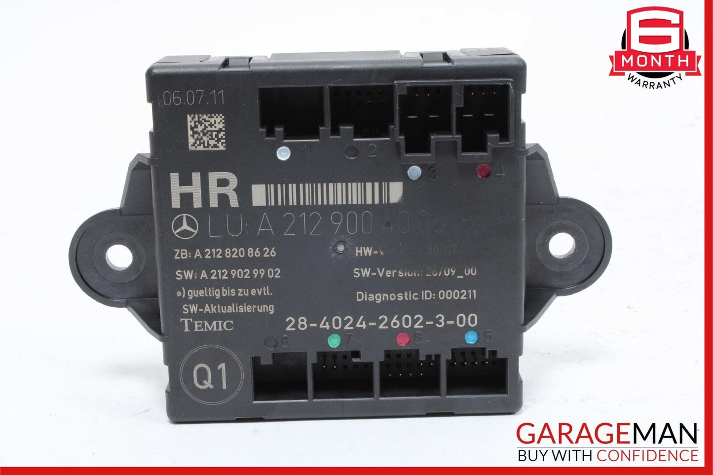08-18 Mercedes W204 C350 C300 GLK350 Rear Right Side Door Control Module OEM