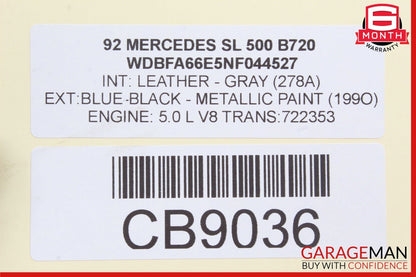 90-95 Mercedes R129 500SL 300SL SL500 Anti Theft Key Alarm Control Module OEM