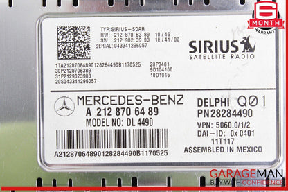 08-12 Mercedes W204 C250 Sirius Satellite Radio Receiver Module 2128706489 OEM