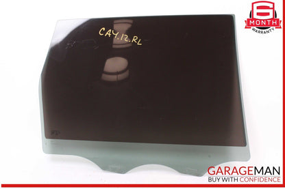 11-18 Porsche Cayenne 958 Rear Left Driver Side Door Window Glass OEM