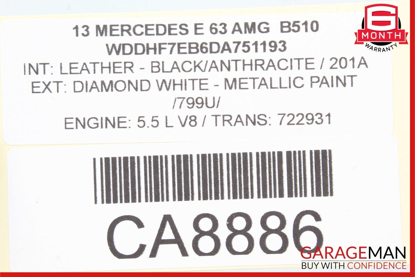 10-15 Mercedes W212 E63 AMG E350 E500 Active Lane Assist Front Camera OEM