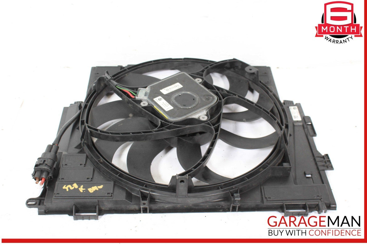 12-16 BMW F10 528i Engine Radiator Cooling Fan Motor Assembly 17418642161 OEM