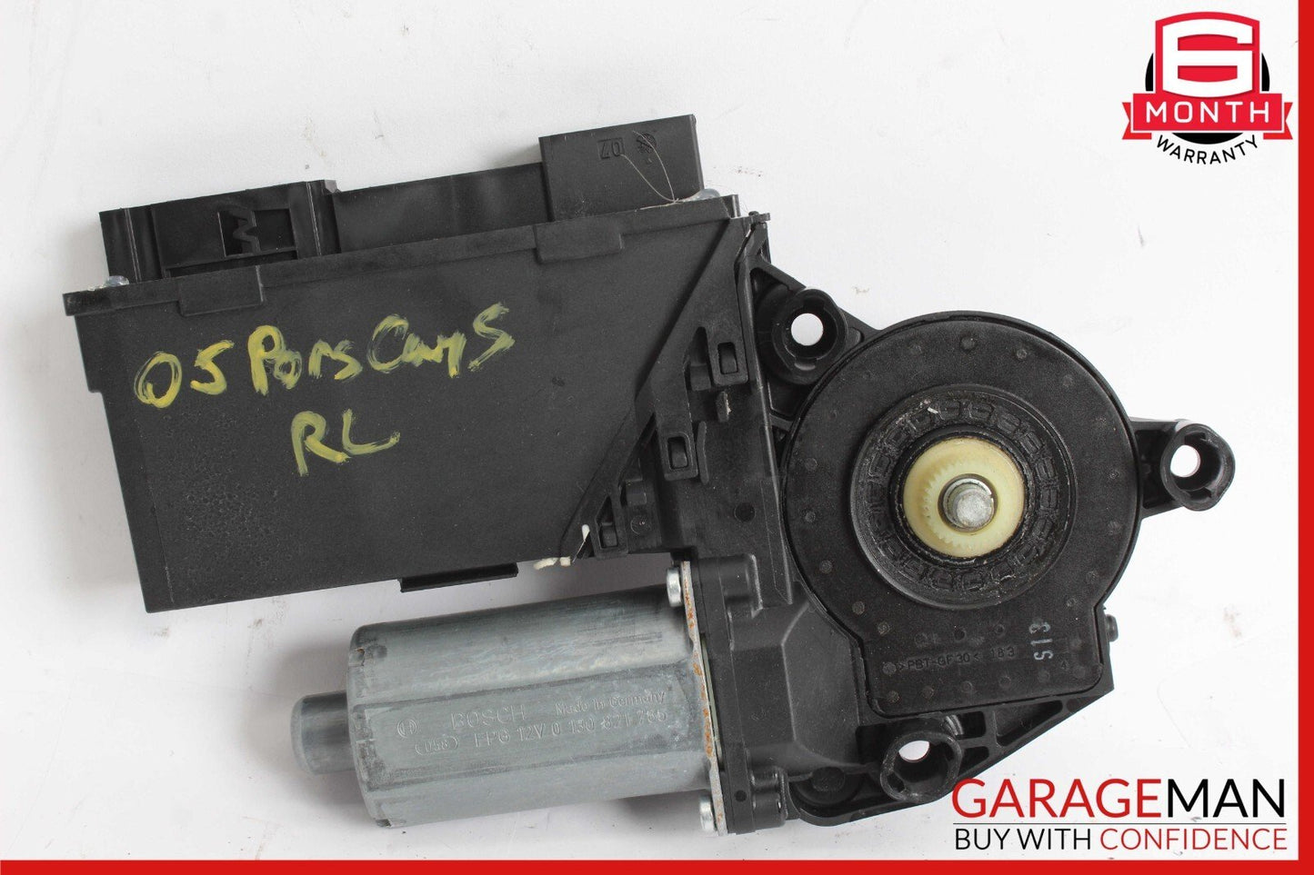 03-10 Porsche Cayenne S 955 957 Rear Left Side Door Window Regulator Motor OEM