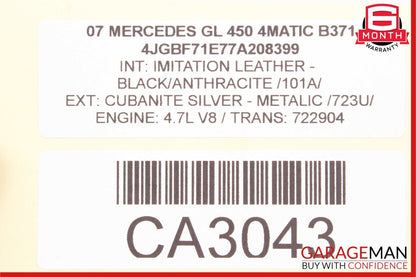 06-09 Mercedes X164 GL450 4MATIC 3rd Row Rear Left Side Seatbelt Retractor OEM