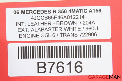 06-09 MERCEDES W251 R350 AIRMATIC SUSPENSION CONTROL MODULE 2515450432 OEM