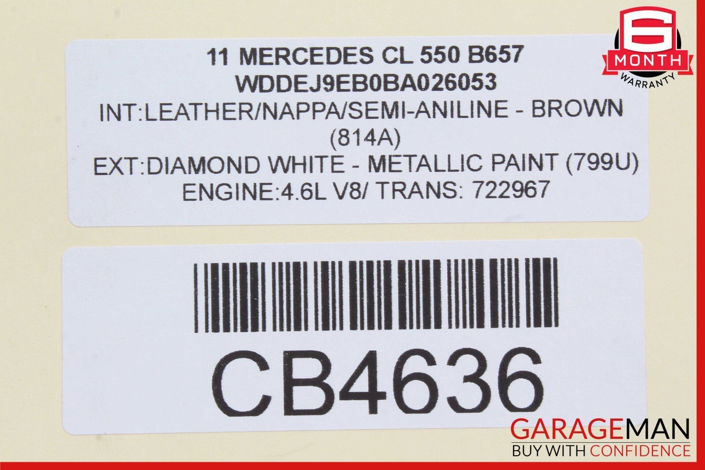 10-13 Mercedes W216 CL550 S550 S63 Cruise Control Video Distance Radar Unit OEM