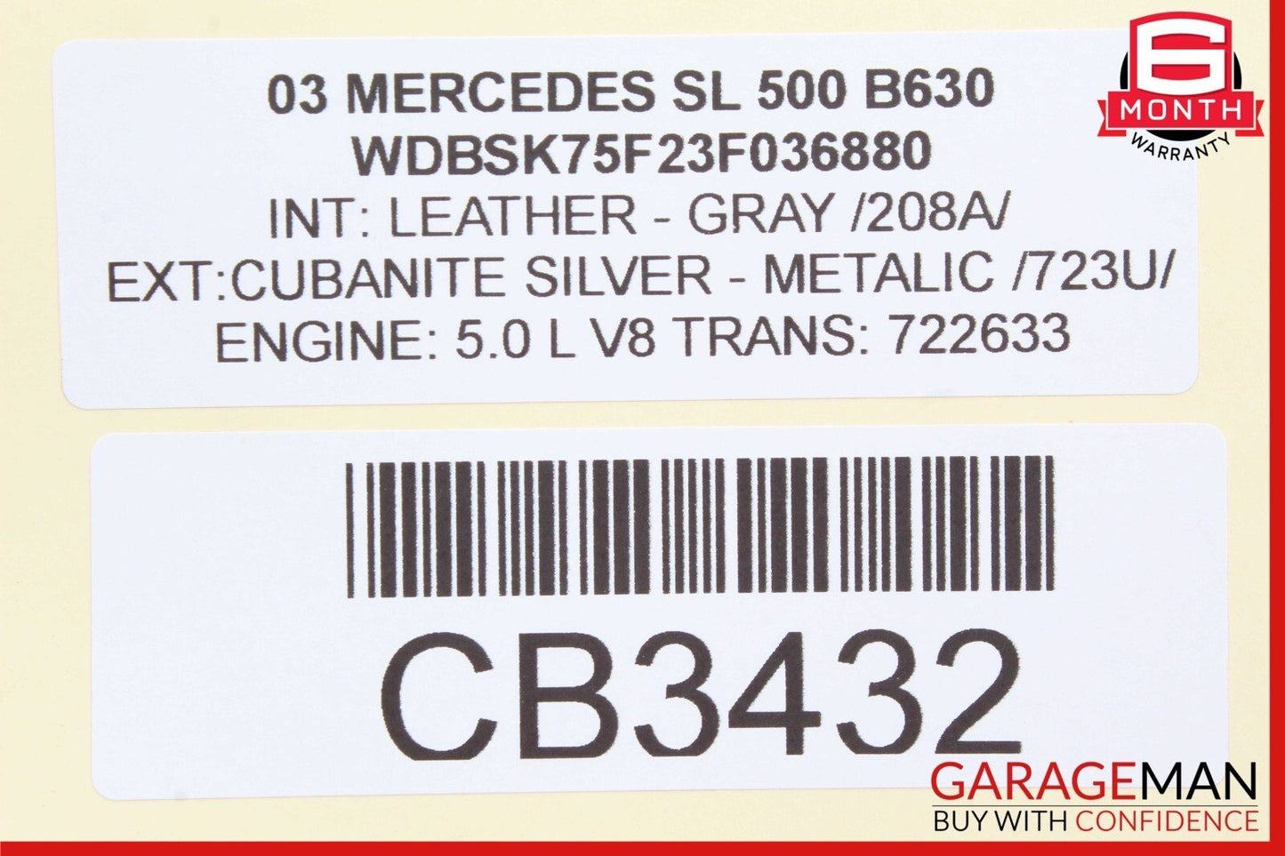 00-11 Mercedes SLK350 CLK500 SL500 CL600 Anti Theft Alarm Control Module