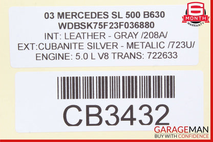 00-11 Mercedes SLK350 CLK500 SL500 CL600 Anti Theft Alarm Control Module